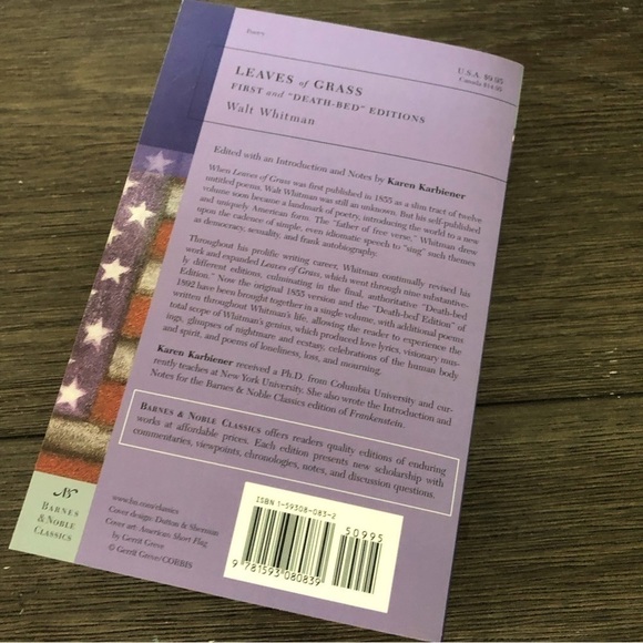 Leaves of Grass (first and “Death-bed” editions) by: Walt Whitman paperback book - Picture 6 of 6